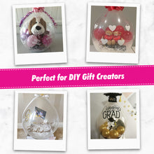 Load image into Gallery viewer, Bloonsy Pro-Grade 18-Inch Clear Latex Balloons (Pack of 10) - Extra-Wide Neck,  Balloons For Balloon Stuffing Machine